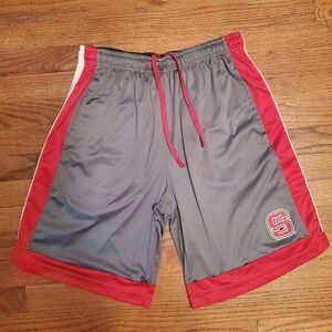 Rivalry Threads Gray and Red Athletic Shorts